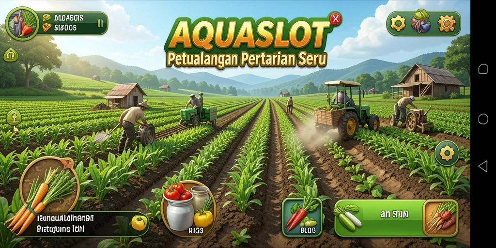 Tampilan gameplay AQUASLOT yang menawan dan interaktif.