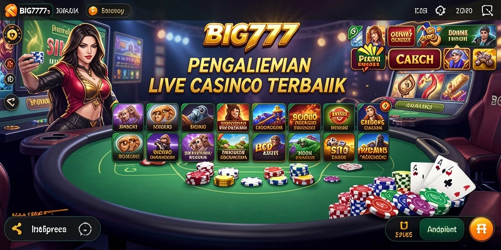 Tampilan gameplay Live Casino yang mendebarkan di BIG777.
