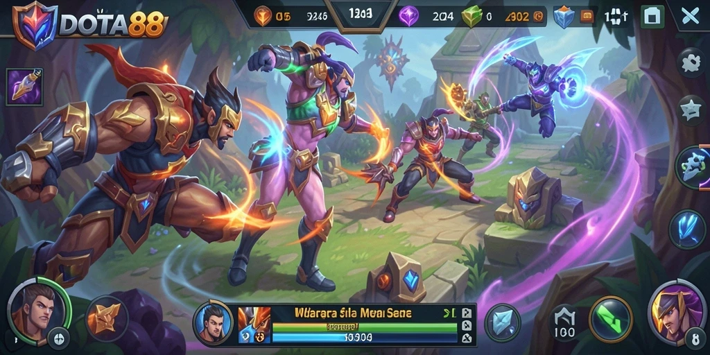 Screenshot DOTA88 menampilkan aksi seru dalam pertandingan olahraga.