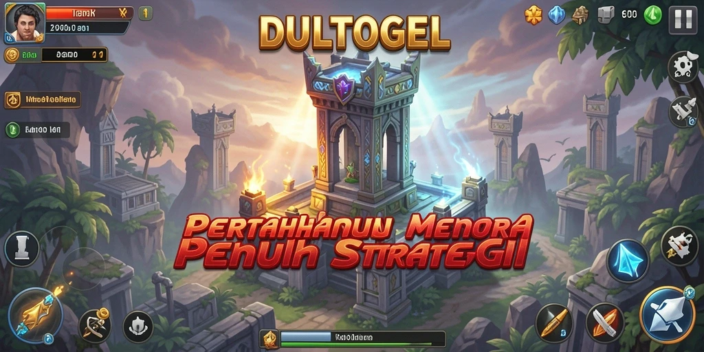Tampilan gameplay yang mengesankan dari DULTOGEL Tower Defense.