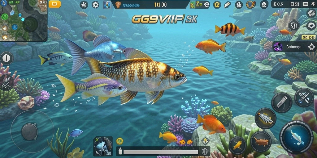 Tampilan menarik gameplay Tembak Ikan di G9VIP.