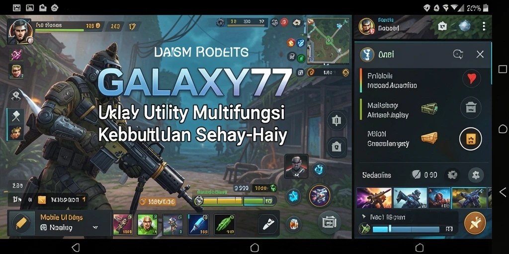 Tampilan utama GALAXY77 dengan berbagai fitur Utility yang menarik.