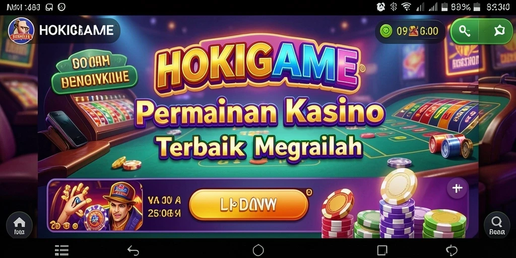 Tampilan screenshot HOKIGAME dengan gameplay Kasino yang menarik.
