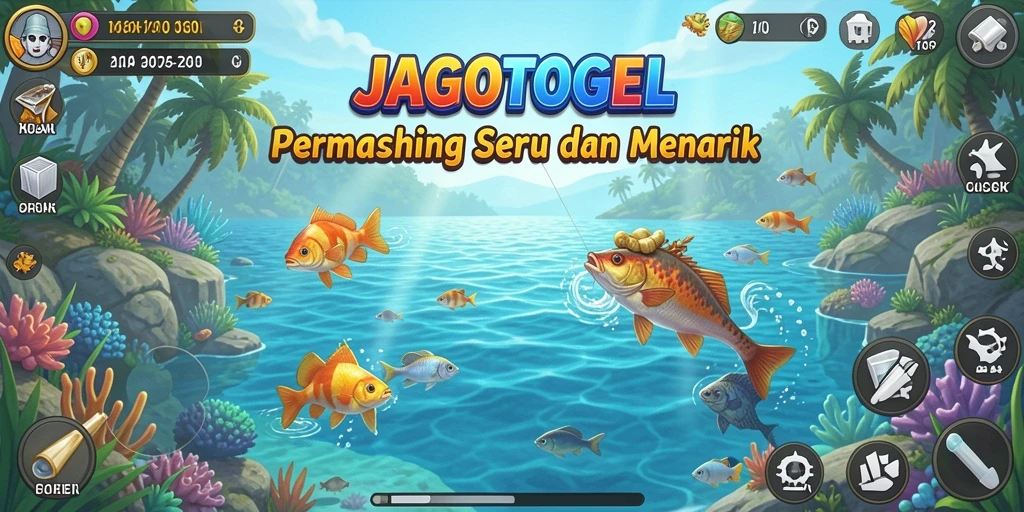 Tampilan gameplay menakjubkan dari JAGOTOGEL saat memancing.