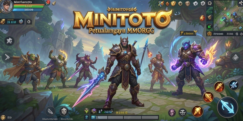 Tampilan gameplay seru dalam dunia MINITOTO MMORPG.