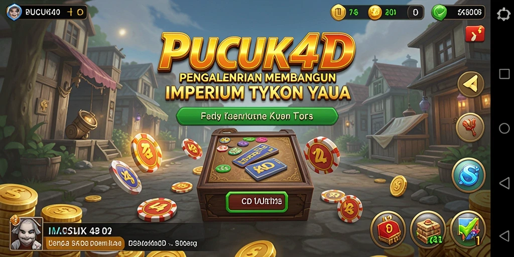 Tampilan gameplay menarik dari PUCUK4D yang menggambarkan aktivitas bisnis.