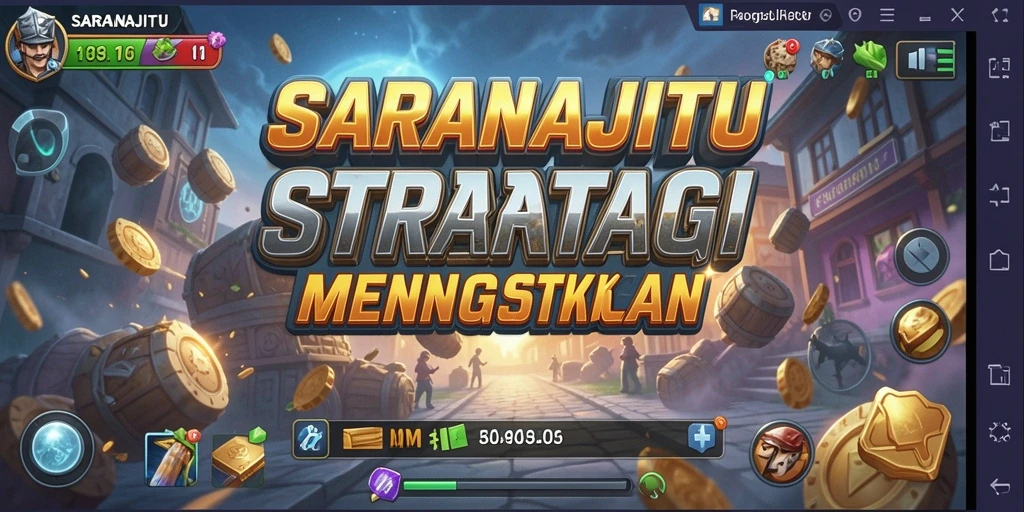 Screenshot utama SARANAJITU menampilkan aksi strategi yang mendebarkan.