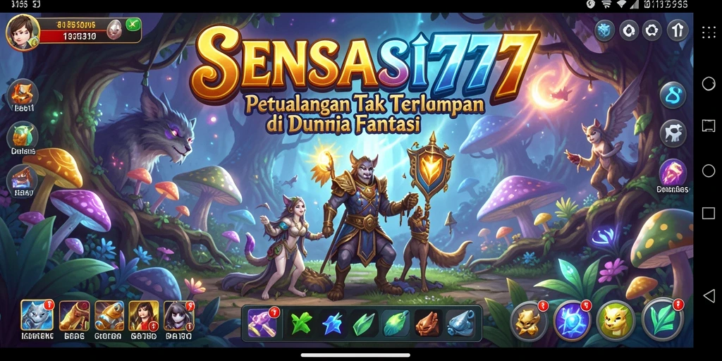 Menampilkan aksi seru dari gameplay SENSASI777 dalam dunia petualangan.
