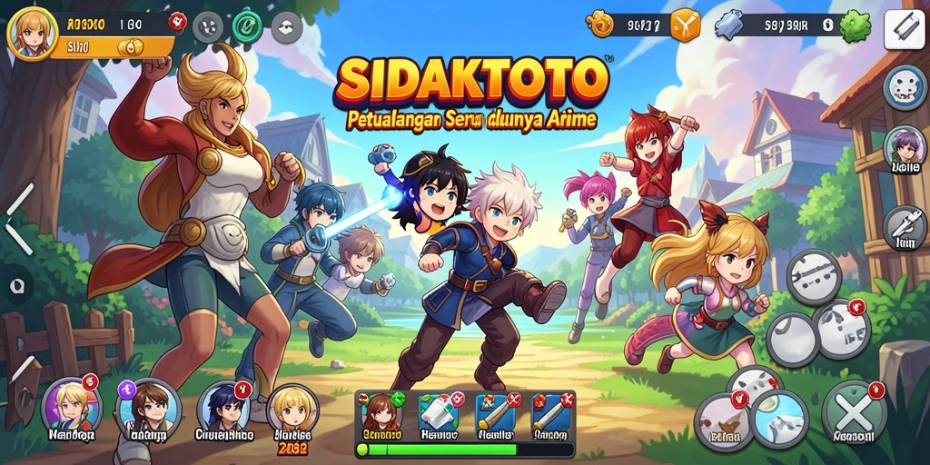 Tampilan aksi seru dari gameplay SIDAKTOTO dengan karakter anime yang dinamis.