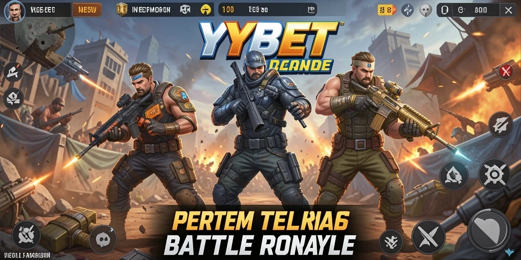 Tampilan gameplay <strong>YYBET</strong> yang intens dan menegangkan dalam pertempuran Battle Royale.