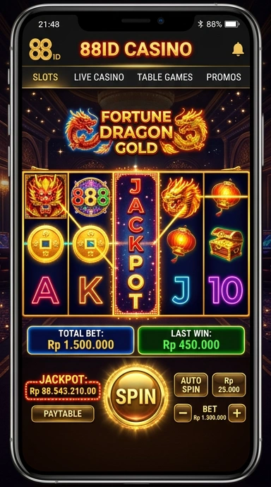 Screenshot fitur pencarian cepat di aplikasi 88id.